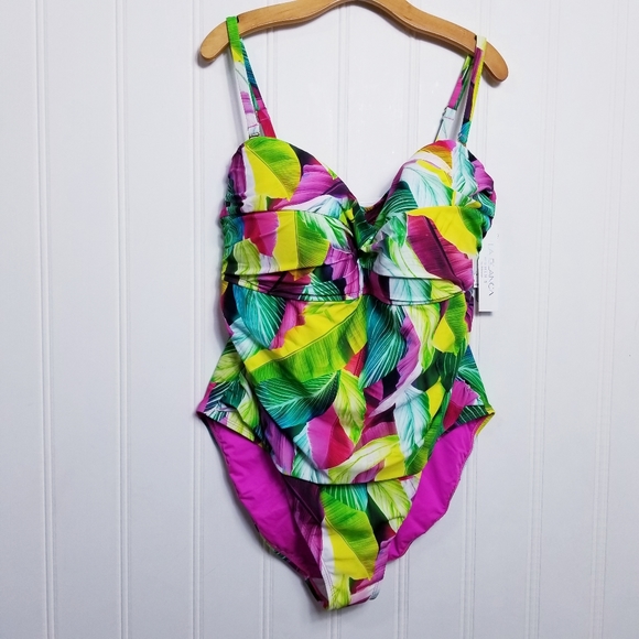 La Blanca | Swim | La Blanca Tropical Rain Onepiece Swimsuit 22w New | Poshmark